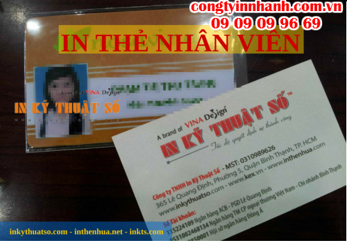 In thẻ nhựa giá rẻ làm thẻ nhân viên